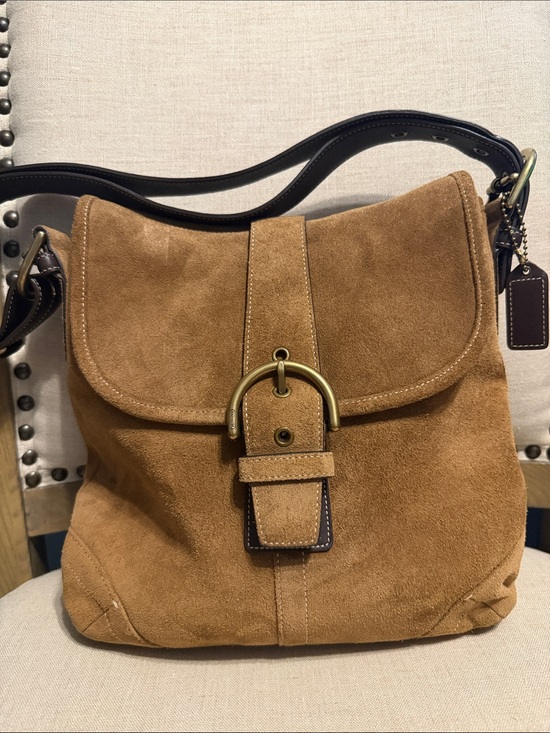 Coach Handbags - Vintage Coach Suede Shoulder Bag